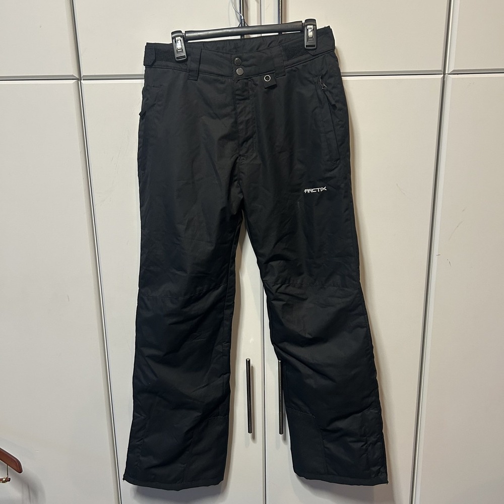 Arctix Mens Insulated Snow Pants Black Regular Fit Ski Snowboard Trousers Small